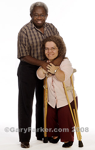 Carlton and Jody Russell in 2005.  Carlton is a now-rare Pituitary Dwarf.  Jody has Diastrophic Dwarfism