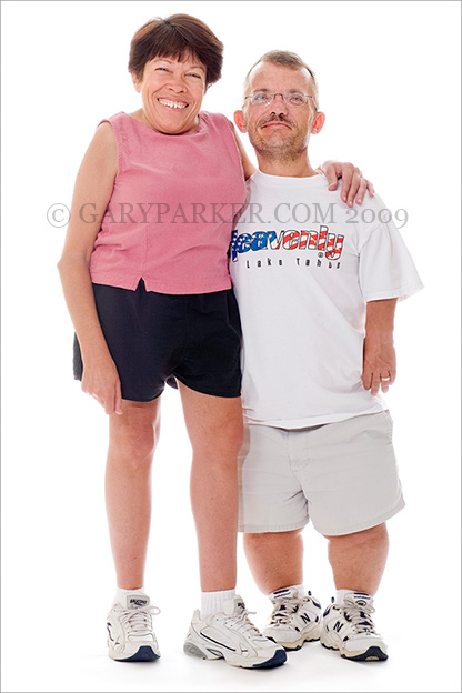 Donna & Harold Weaver.  Donna, 4'8", has Morquio Syndrome while husband Harold, 4'6", has Achondroplasia